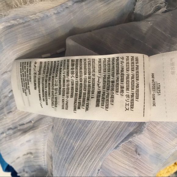 Blue Beaded Abercrombie & Fitch Sheer Top - Picture 6 of 8